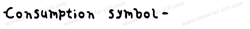 Consumption symbol字体转换